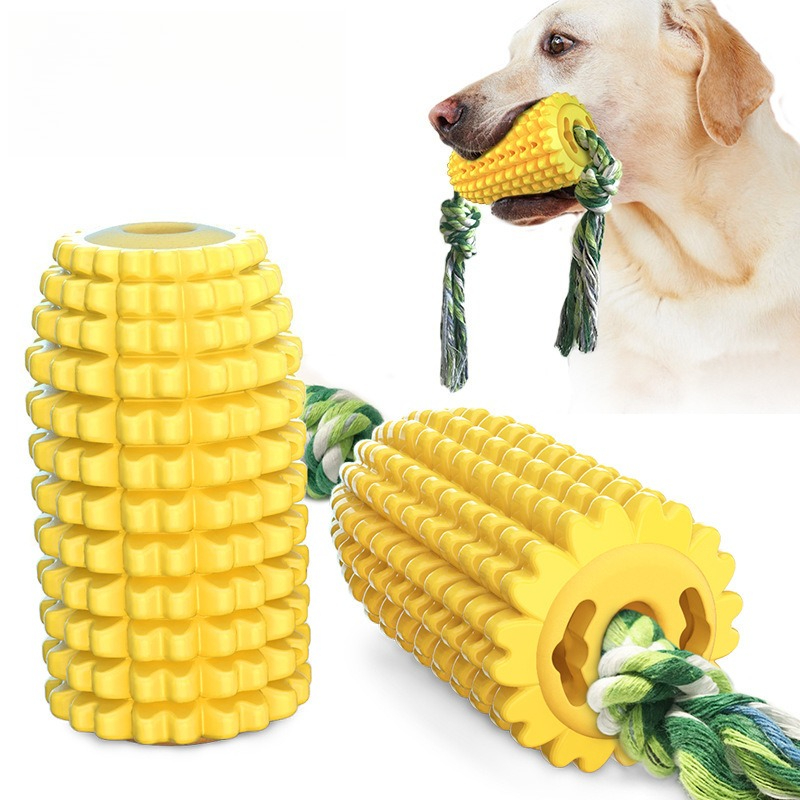 Dog Rope Toy Aggressive Chewers - Maisförmiges Kauspielzeug für Hunde für aggressive