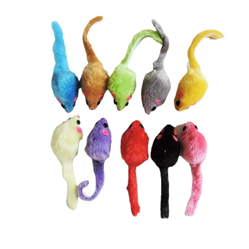 Catnip Interactive Plush Mouse - 8 Stück Plüsch-Katzenspielzeug, weiche, interaktive Mäuse,