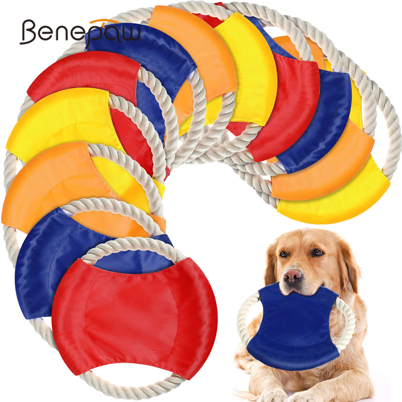 Flying Disc Dog Training Toy - Benepaw Durable Baumwolle Hund Seil Spielzeug