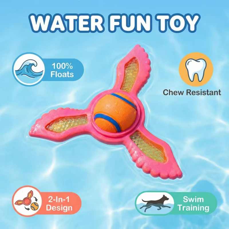 Flying Disc Dog Training Toy - Interaktives schwimmendes Hundespielzeug: Wasserdichter Frisbee-Ring für