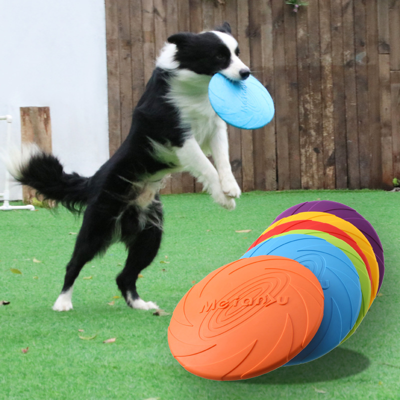 Flying Disc Dog Training Toy - Interaktives Silikon-Flugscheiben-Spielzeug für Hunde und Katzen,