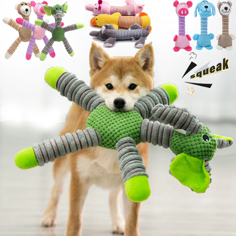 Indestructible Dog Chew Toy - Unzerstörbares Großes Hunde-Quietschspielzeug in Tierform, Weiches