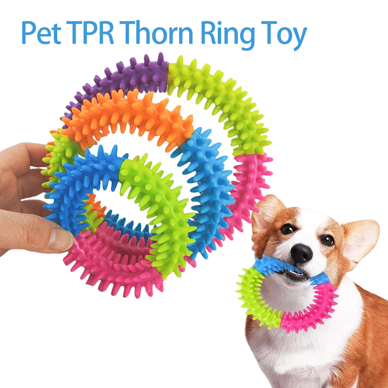Flying Disc Dog Training Toy - Niedliche Hundespielzeuge: Trainings-Frisbees, Haustier-Ring, Stacheliger Kreisring,
