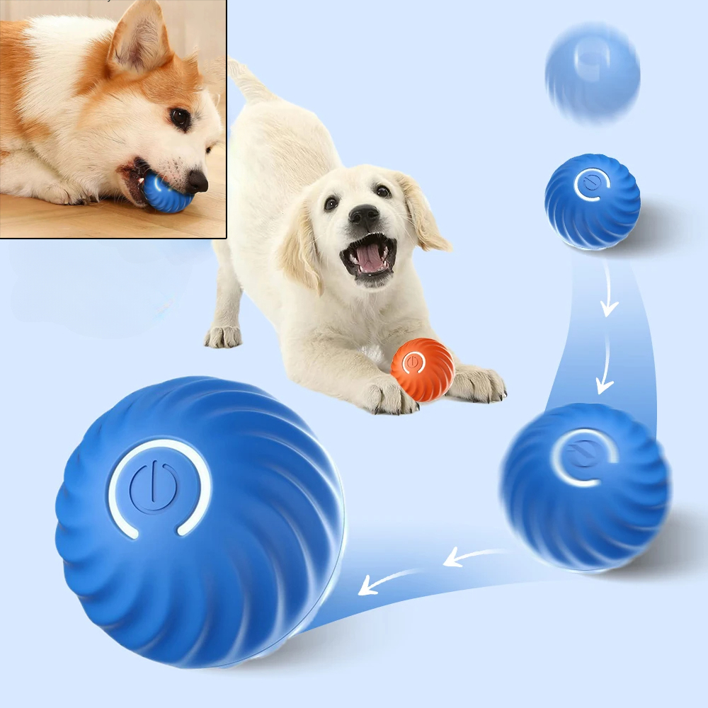 Automatic Moving Dog Ball - Automatischer, beweglicher Hundespielzeugball, USB-aufladbar, intelligentes, springendes,