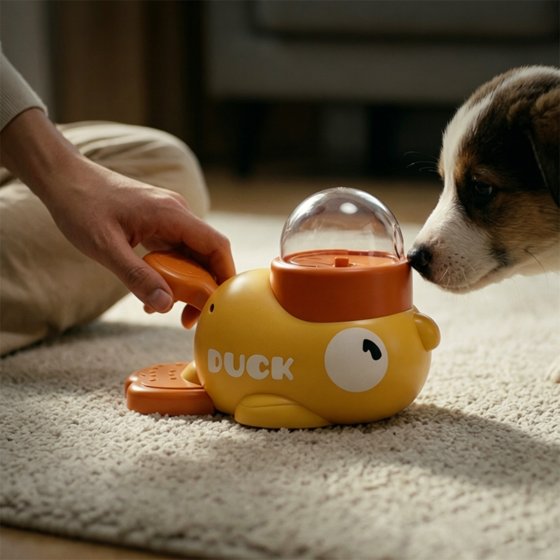Dog Puzzle Feeder Toy - 2-in-1 Interaktives Hundespielzeug mit Automatischem Futter-