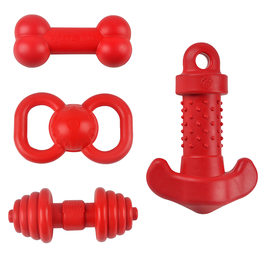 Rotes TPR-Knochen-Hundekau-Spi – Teeth Cleaning Dog Chew Bone Bewertung und Preis