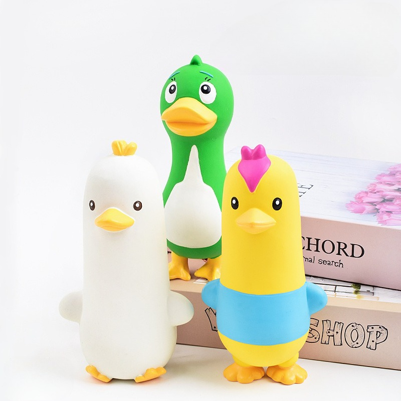 Quietschendes Latex-Huhn-Enten – Interactive Squeaky Plush Dog Toy Bewertung und Preis