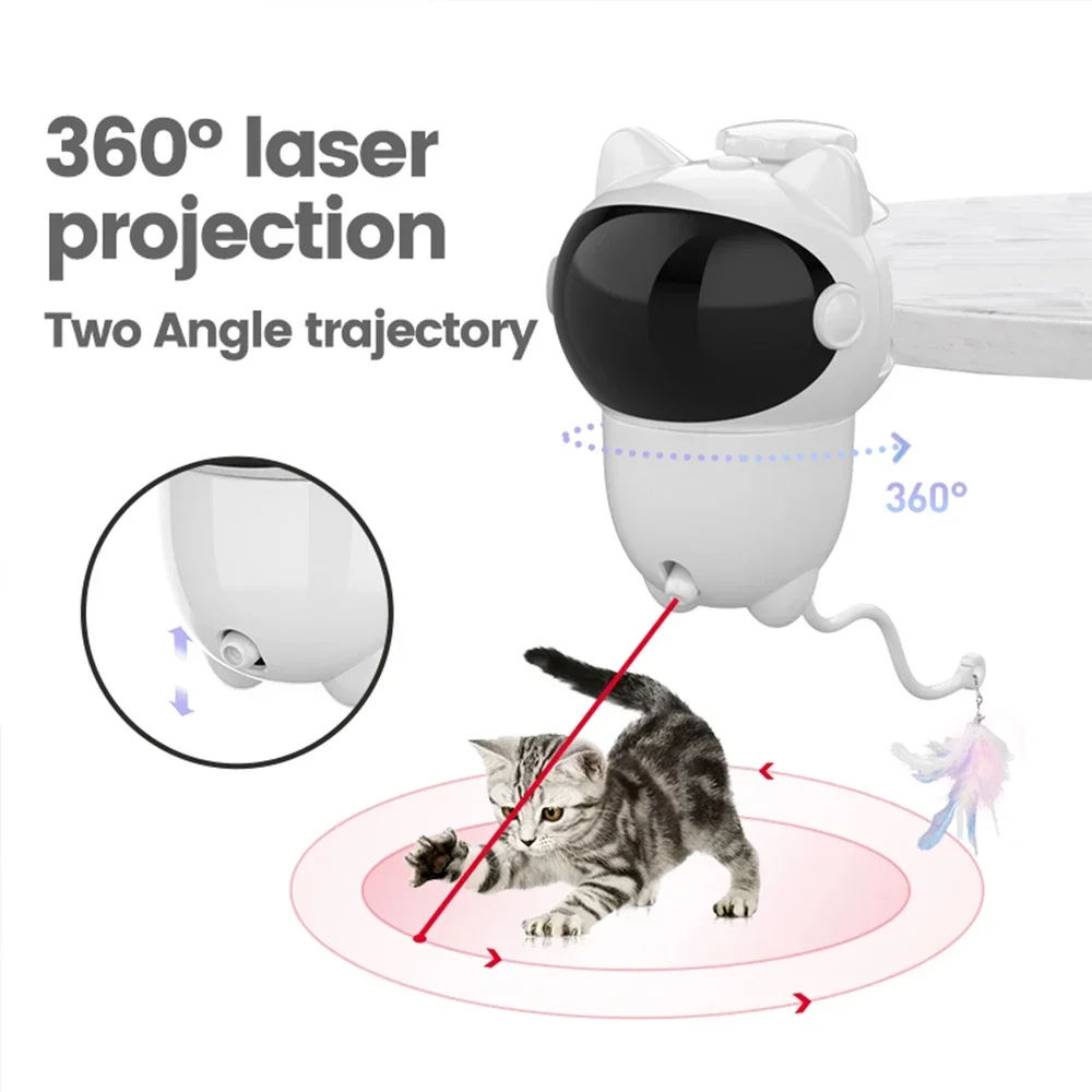 360° Interaktives Katzen-Laser – Laser Pointer Cat Toy Automatic Bewertung und Preis