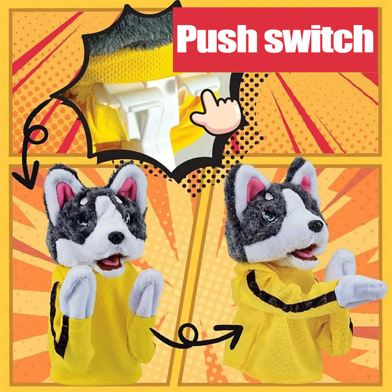 Kind Kung Fu Husky Handschuhe  – Interactive Squeaky Plush Dog Toy Bewertung und Preis